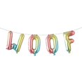 thumbnail image 1 of Ballons de Fête RUIANSI WOOF Arc-en-Ciel 41 cm Lettres, 1 of 3