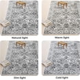 thumbnail image 4 of iOhouze Runner Rugs for Hallway 2x5 Rug Runner Thin Vintage Floral Rug Washable Runners Non-Slip Soft Low Pile Kitchen Runner Rug for Laundry Room Bedroom, Light Gray White, 4 of 8