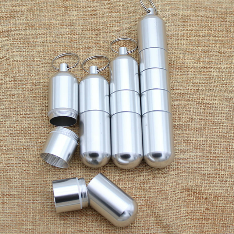 3x Waterproof Pocket Toothpick Holder Waterproof Aluminium Alloy Case Pill  Metal