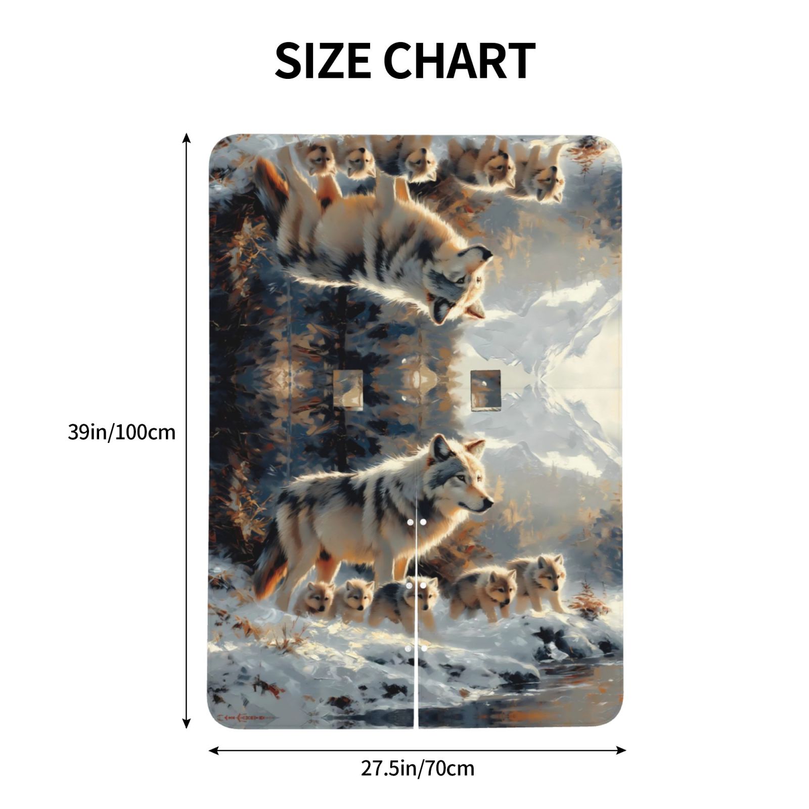 Car Seat Cover Baby - Wolf Family Winter Wonderland Breathable Infant Car Seat Cover for Baby Carseat, Lightweight Comfort Baby Essentials Must Haves Newborn Stuff for Girl Boy