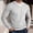 Gray, variant on Men's 2 in 1 Waffle Henley Shirt Long Sleeve V Neck Solid Color Casual Streetwear Sports Fashion Undershirt Top Size 2XL Gray