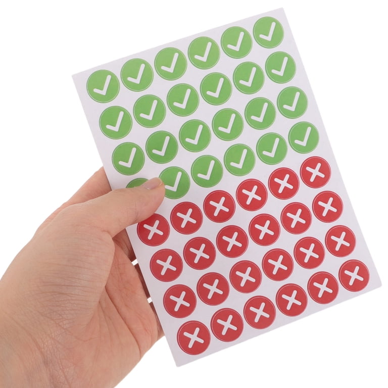 SWETRACE 480Pcs Round Self Adhesive Check Mark Stickers for Inventory ...