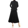 thumbnail image 4 of Women's 2-Piece Solid Set Open Front Blazer and Matching Long Skirt, 4 of 7