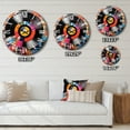 thumbnail image 4 of Designart "Retro Vibes in Colorful Vinyl III" Music Oversized Wall Clock, 4 of 5