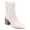 Bone, variant on Womens Maize Back Heel Zip Stacked Heel Booties