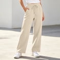 thumbnail image 2 of LIaqionyy Womens Sweatpants Wide Leg Baggy High Waisted Comfort Casual Fall Winter Workout Gym Trousers with Pockets, 2 of 7