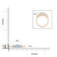 thumbnail image 4 of ANGARA Natural Vintage Style Three Stone Aquamarine Wedding Band in 14K Rose Gold for Women (Size-5mm) | March Birthstone, Birthday, Anniversary, Jewelry Gift for Women | Natural Aquamarine Ring, 4 of 9