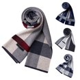 thumbnail image 3 of Men Winter Scarf Checked Breathable Long Warm Scarf Classic Scarf for Outdoor, 3 of 10