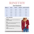 thumbnail image 6 of Women's Lightweight Cardigan Sweater Long Sleeve Crewneck Button Down Knit Cardigan(Red 2XL), 6 of 6
