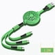 thumbnail image 3 of Cable de datos de carga rápida telescópico tres en uno - verde Xemadio HMJM154-3, 3 of 5