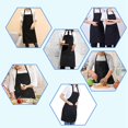 thumbnail image 3 of 18 Pack Delantal de Cocina Negro con 2 Bolsillos Delantal Antisuciedad Adecuado para Barbacoa Cocina Cocina Hornear Restaurante, 3 of 5