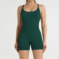 thumbnail image 5 of FUNUONY Jumpsuits for Women Backless Scrunch Strappy One Piece Workout Jumpsuit Tummy Control V Back Yoga Romper Summer Women Yoga Jumpsuit Workout Vest Jumpsuit Blackish Green M, 5 of 5