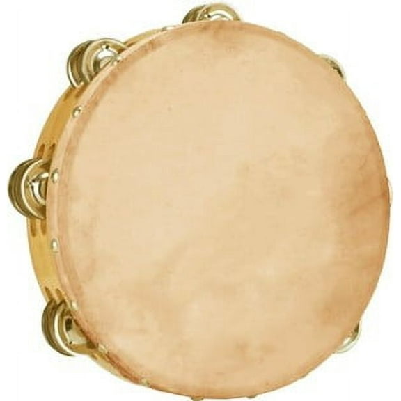 Instrument-Tambourine-10 Round-Goatskin (#8113)