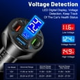 thumbnail image 4 of Youkk Convenient 4-Port Car Charger For Fast And Safe Charging On Go And Comes With LED Lights. black, 4 of 6