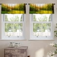 thumbnail image 2 of LALILO Kitchen Curtain Valance Landscape With And Sun Nature Rod Pocket Window Curtain 52"x 18" Set of 2, 2 of 5