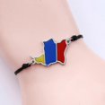 thumbnail image 3 of Colombia Map Flag Rope Bracelet Women Girls Jewelry, 3 of 5