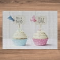 thumbnail image 6 of Ambesonne Pink and Blue Jigsaw Puzzle Durable Cardboard, Cupcakes Photo Print, 1000 pcs, Pale Blue Cream Pink, 6 of 6