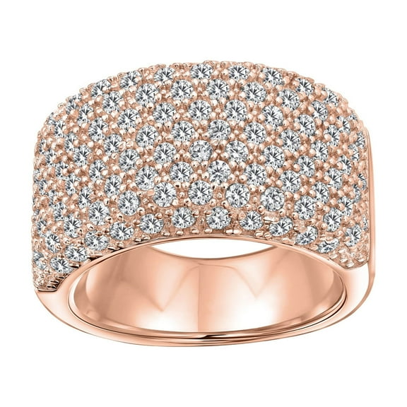 Wide Micro Pave AAA CZ Cubic Zirconia Fashion Anniversary Wedding Statement Band Ring For Women 925 Sterling Silver