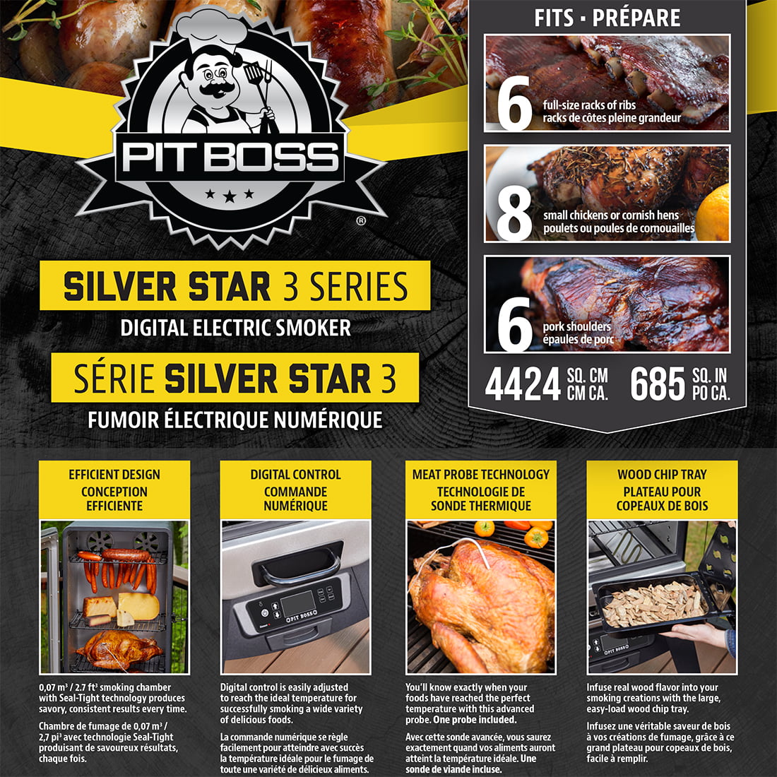 Pit Boss Silver Star 3 Series Digital Electric Vertical