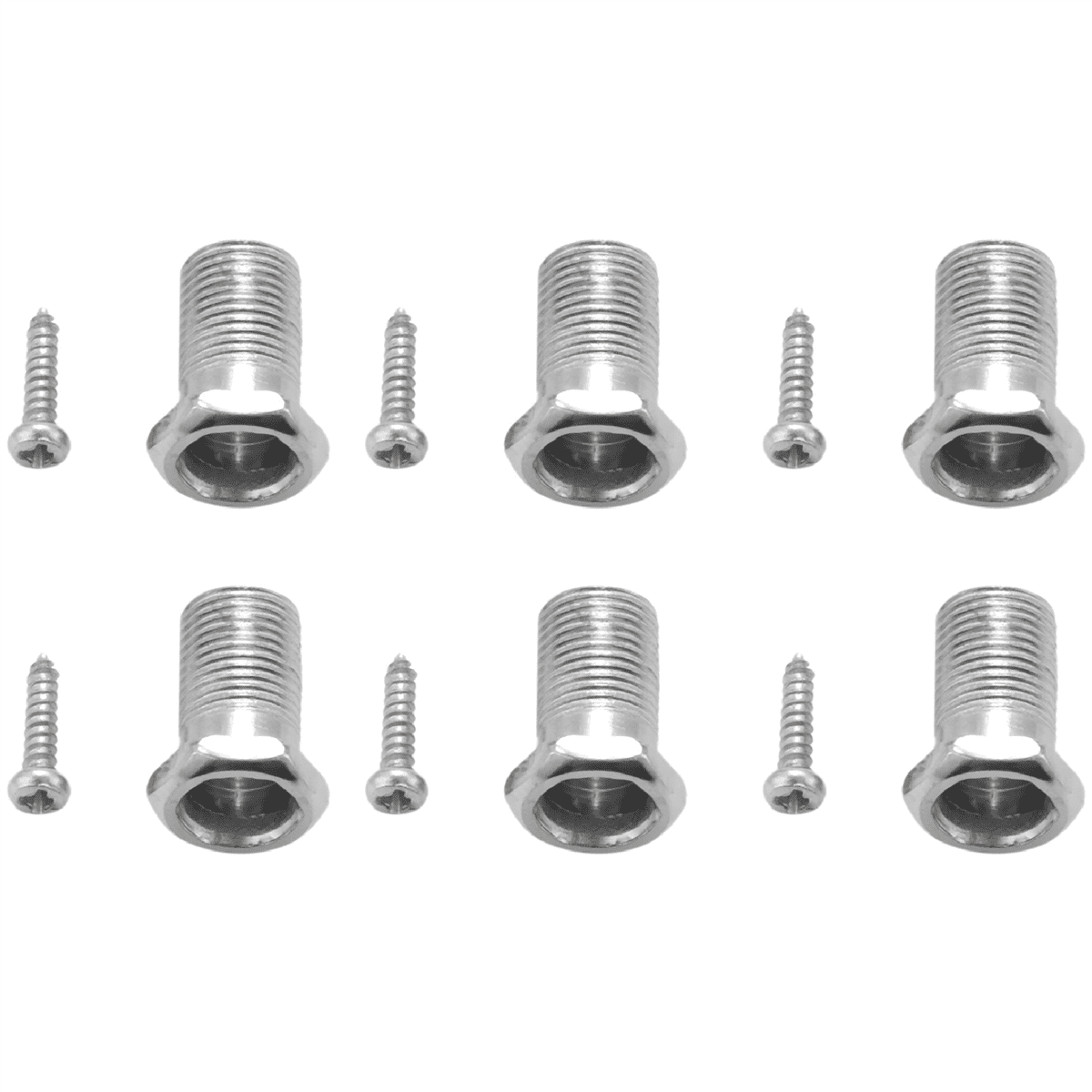 18 Pieces Silver Acoustic Guitar Machine Heads Knobs Guitar String Tuning Peg Tuner(9 for Left + 9 for Right)