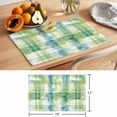thumbnail image 6 of Blue Green Gradient Placemats Set of 12, Geometric Grids Non-Slip Place Mats Washable Table Mats for Kitchen Dining Table Decorations Indoor/Outdoor, 6 of 9