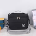 thumbnail image 3 of Insulated Lunch Bag, Large Capacity Oxford Cloth Picnic Tote with Shoulder Strap, Waterproof & Leakproof Food Container for Adults & Students, Burgundy, 3 of 10
