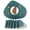 Cyan + light gray, variant on Nvzi Dinner Mat, 4 Pcs Small Placemats Leather 16.73*13.39in Small Placemats for Small Table, Dining Table Protectors, Stylish Table Deco ,Black + Red