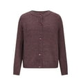 thumbnail image 4 of Fewfanhot Cardigans for Women Trendy Trendy Lightweight Button Down Crewneck Loose Knit Sweater Clothes, 4 of 8