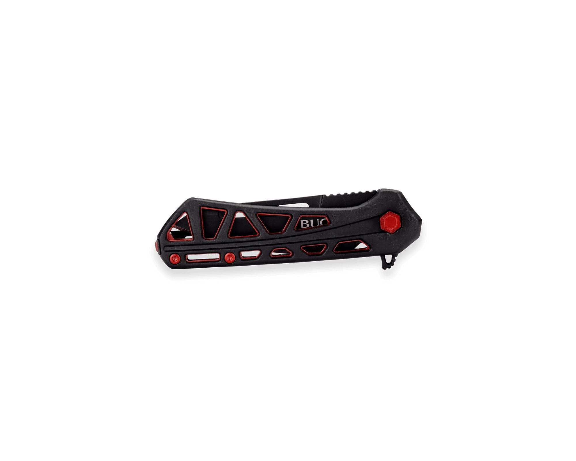 Buck Knives 813 Mini Trace Ops Folding EDC Knife, 2.43” Pocket Knife Blade, Black/Red, 1.75 oz