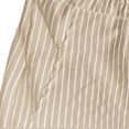 thumbnail image 4 of Timoontee Mens Summer Casual Shorts Lightweight Beach Vacation Shorts Drawstring Elastic Waist Shorts Striped Shorts with Pockets Beige XL, 4 of 7