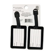 Protege Let’s Travel Mini Luggage Tags, Gray and Green, 2 Count