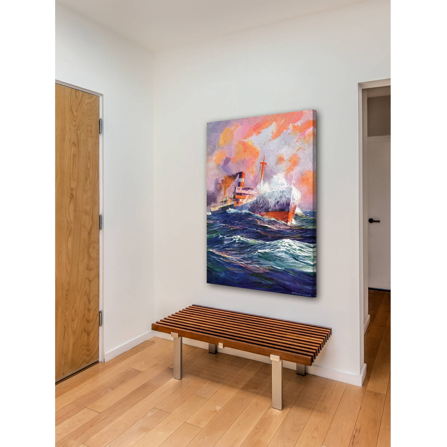 "Steam Boat" Painting Print on Wrapped Canvas