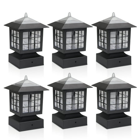 KMC KMC LIGHTING KS101X6 Solar Post Cap Lights Outdoor 6 Pack 3.7  Fitter Base