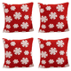 thumbnail image 1 of Festival Cojines Navidad Case Almohada para El Sofá (copo Nieve Pequeño) Rojo, 1 of 4