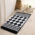 thumbnail image 4 of InsCrazy Bathroom Rugs Concise Style Floor Mats Non-Slip Bathroom Absorbent Thick Floor Mats Bathroom Foot Mats Entrance Flocking Bedroom Mats 17" x 24", 4 of 5