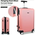 thumbnail image 4 of JZRSuitcase 24inch Luggage PC+ABS Hardside Suitcase Single Aluminum Handle Trolley Bag with Spinner Wheels Built-in TSA Lock, Pink, 4 of 9