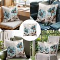 thumbnail image 6 of Blue Broccoli Throw Pillow Cover Farmhouse Rustic Floral Retro Victorian Style Cotton Linen Cushion Cover Throw Pillow Case with Invisible Zipper for Couch Sofa Bed Chair Car 20x20 Inch, 6 of 9