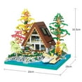 thumbnail image 2 of Lake Island wooden house building blocks, creative wooden house miniature building block toys, collectible building block toys (2,688 pieces), 2 of 8