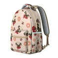 thumbnail image 2 of Cute Small Backpack for School, Lightweight and Durable, Featuring Paw and Floral Patterns, Travel Bag for Dog Lovers and Puppy Fans, 2 of 6