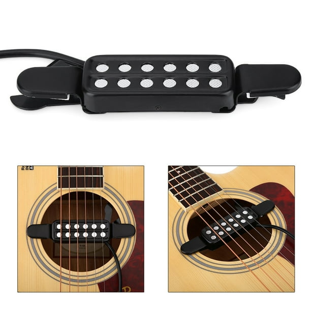 Micro De Guitare à 12 Trous Sonores, Micros à Transducteur Classiques,  Accessoires De Micro De Volume électrique Pour Guitare Acoustique 