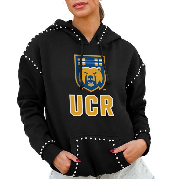Women's Gameday Couture  Black UC Riverside Highlanders Studded Pullover Hoodie