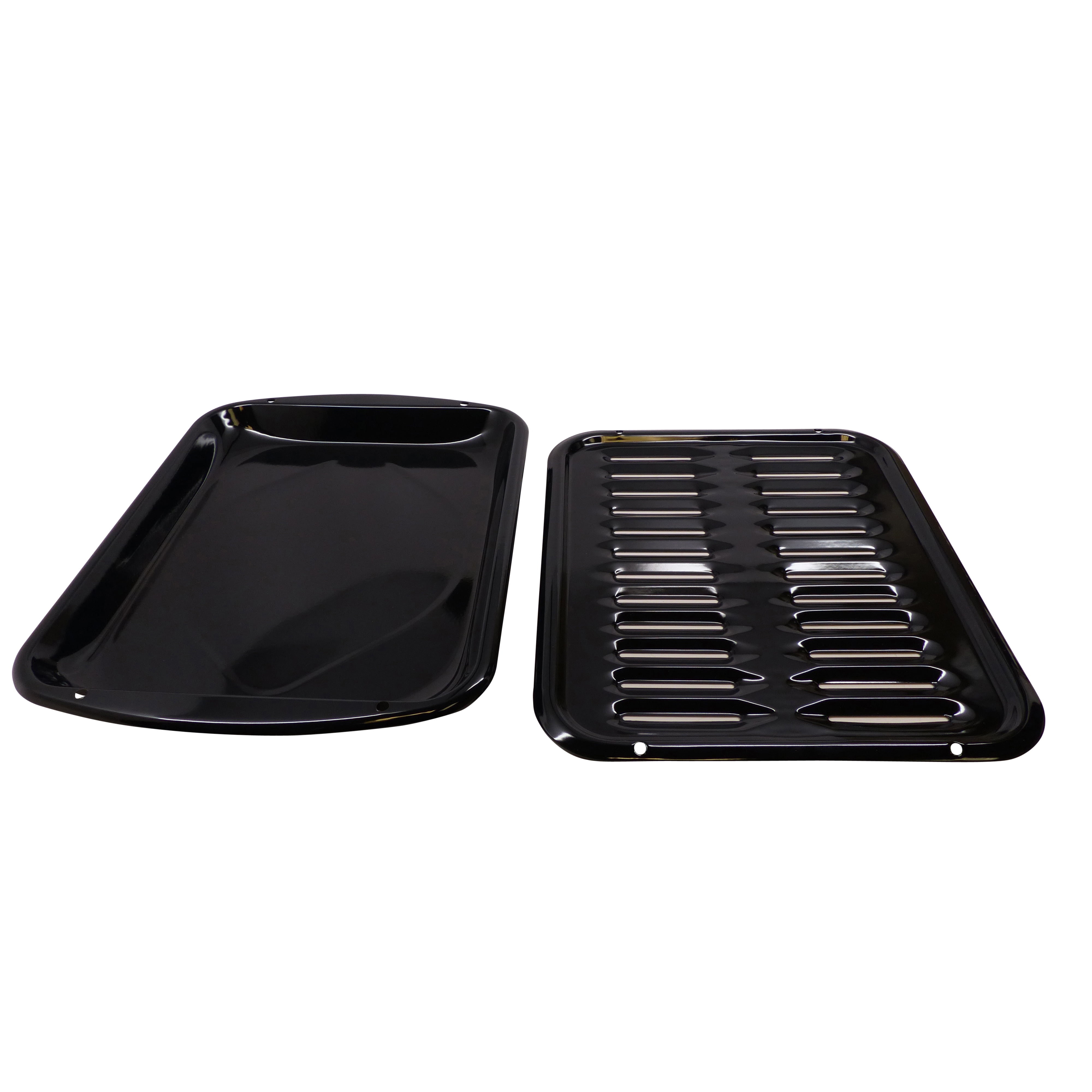 Kitchen Basics 101 Replacement for Whirlpool 4396923 Porcelain Broiler Pan and Grill, Black