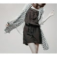 thumbnail image 5 of Black White Chiffon Strips Striped Women Shawl Scarves Wrap Pashmina Gif G2942, 5 of 6