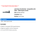 thumbnail image 2 of Left Outer Tie Rod End - Compatible with 2003 - 2008 Toyota Corolla 2004 2005 2006 2007, 2 of 2