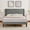Dark Grey, variant on VECELO Upholstered Platform Queen Bed Frame with Fabric Headboard,Wooden Slats Support/No Box Spring Needed/Mattress Foundation,Dark Green