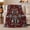Burgundy Bow, variant on Burgundy Autumn Damask Floral, Festive Halloween Scene, Warm Flannel Blanket for Living Room and Reading Nook with Detailed Artwork, Art Lovers Halloween Gift, Festive Home Decor