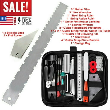 Luthier Guitar Care Repair Maintenance Tools Set Neck Notched Straight Edge