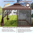 thumbnail image 4 of SANOPY 10'x13.3' Metal Patio Gazebo, Outdoor Gazebo Canopy Tent for Backyard with Mesh Curtains, Gazebos Shelter with Display Shelves, Steel Frame, Patio Covers for Tailgate, 4 of 9
