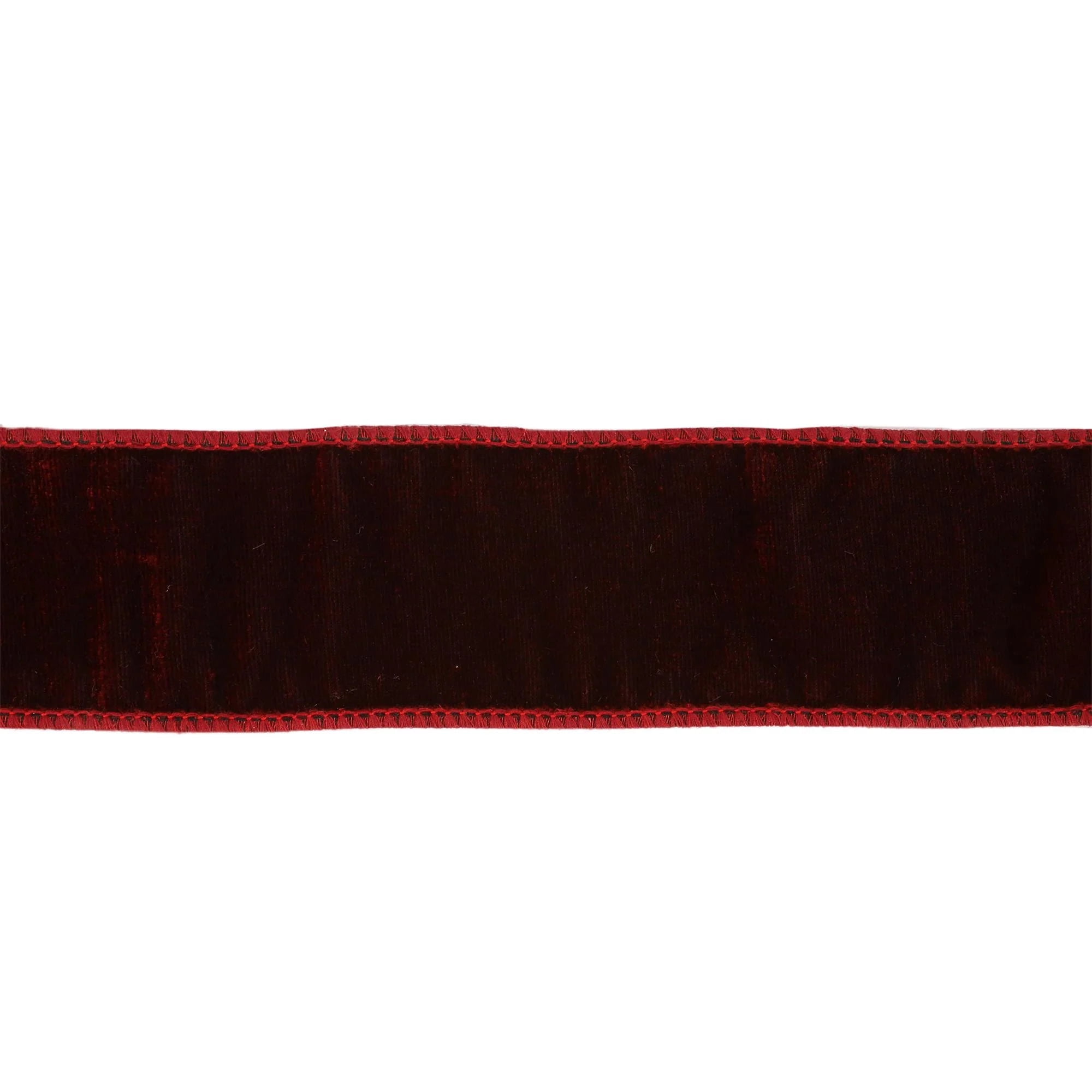 LaRibbons 2 1/2" Wired Premium Velvet Ribbon w/ Tissue Back | Burgundy| 10 Yard Roll