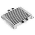 thumbnail image 2 of ANGGREK 13 Row Universal Motorcycle Engine Oil Cooler Cooling Radiator Replacement 125-250CC Silver,Cooling Hose,Oil Radiator, 2 of 8